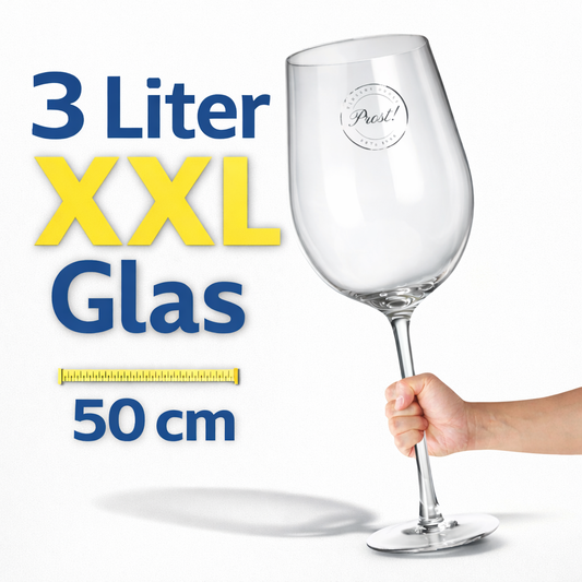 3 Liter XXL-Weinglas (50 cm) – „Ich trink nur ein Glas"